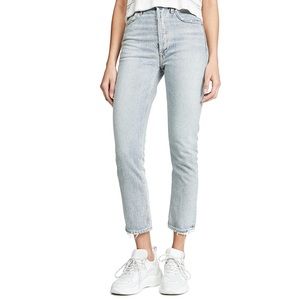 Agolde Riley High Rise Straight Crop Jeans